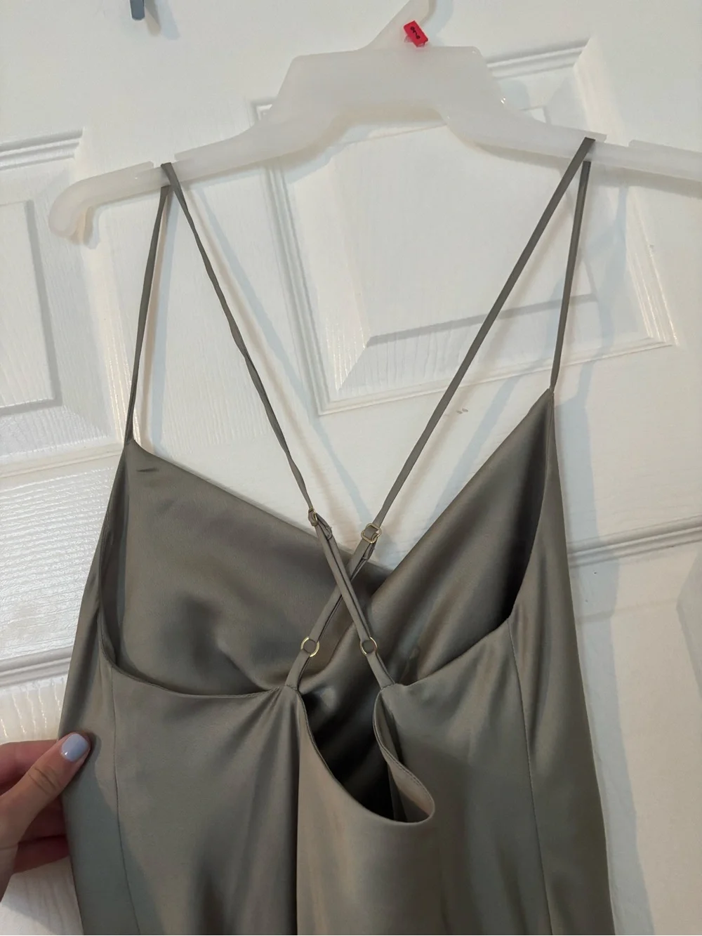 Show Me Your Mumu: Tuscany Maxi Slip Dress in Sage Green - Picture 3 of 5